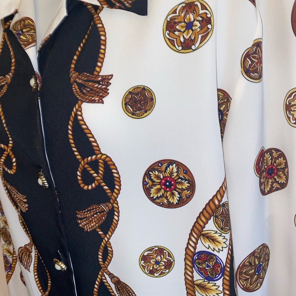 SK & Company Blouse * Versace Look * - Picture 4 of 12